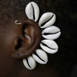 Shell Elf Ear Hanging Bohemian style Handmade production Earrings for ladies Simple temperament Vacation style Punk earring