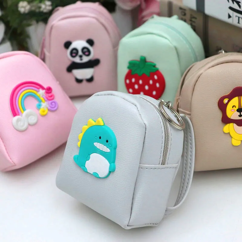 Crianças mini bolsas do bebê meninas couro do plutônio pequenos sacos bonito dos desenhos animados animais crianças bolsa de moedas carteira saco de dinheiro