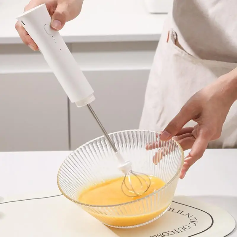 Milk Frother Machine Wireless Electric Mixer, Hands - Free 2 - In - 1 Whisk, 3 - Speed Rechargeable For Baking/Coffee Frothing