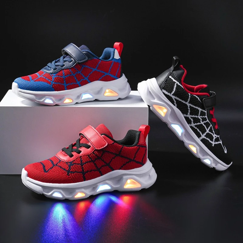 

Kids Sneakers Casual Sports Shoes for Children Fashion Luminous LED Lights Shoes Boys Girls Comfortable Walking Shoes 2026 New