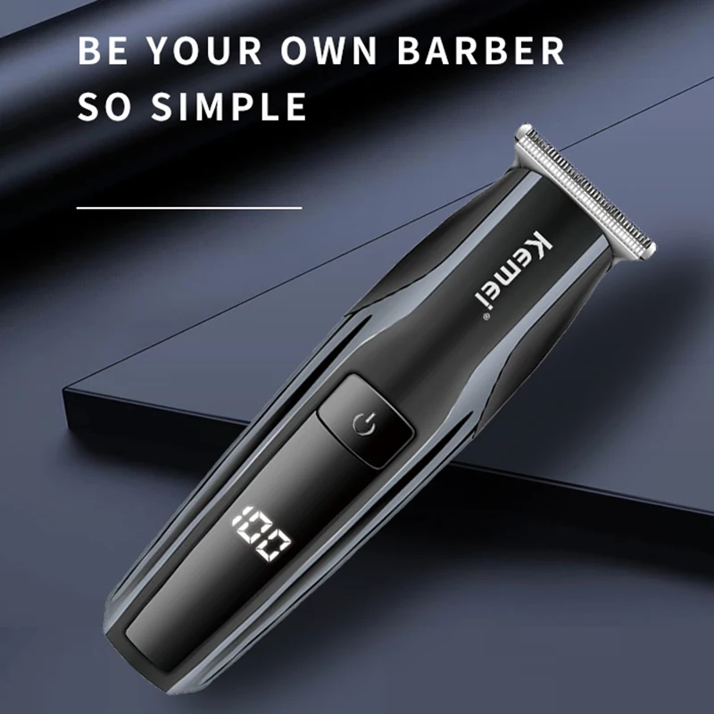 كيمي-ماكينة قص شعر كهربائية احترافية قابلة لإعادة الشحن للرجال ، آلة قص اللحية ، آلة قص الحلاق ، شاشة ليد ، قص الشعر ، الأطفال #5