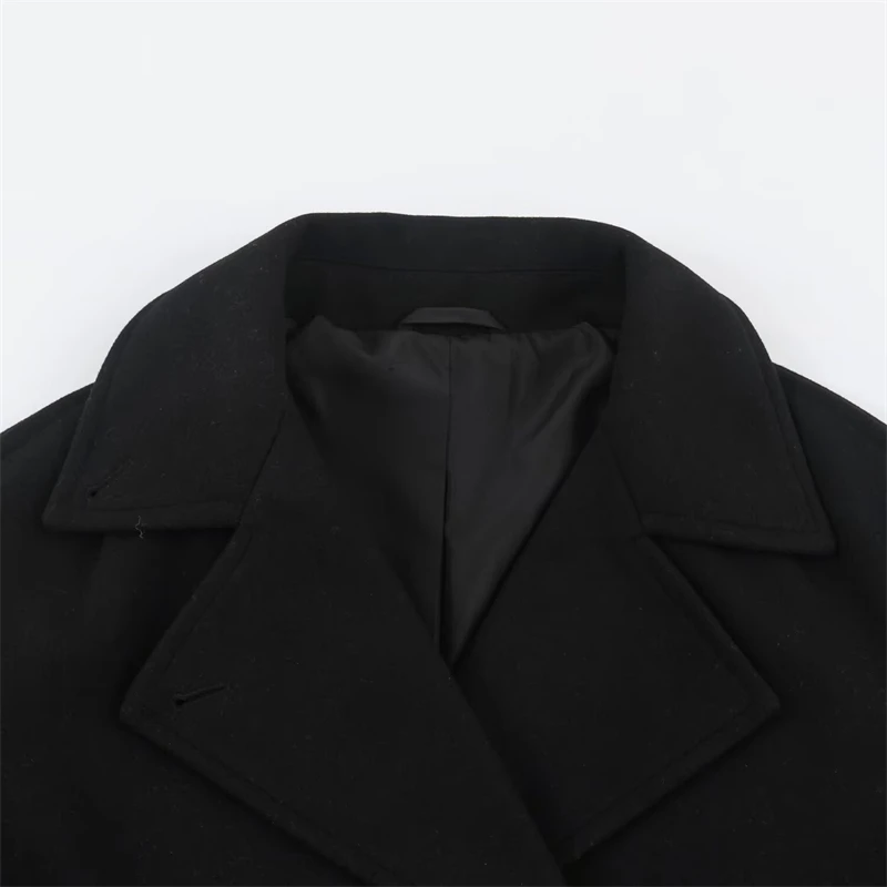 Guobioziy Women's Loose Wool Coat 2026 Spring and Autumn New European Casual Fashion Trend Daily Tassel Street Old Money Style
