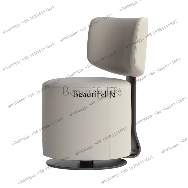 pg45Light luxury master bedroom advanced sense simple makeup stool creative metal backrest stool