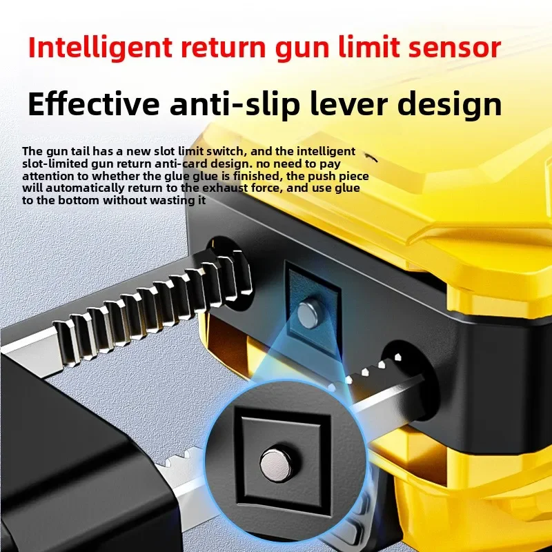 

Brushless electric seam glue gun double tube labor-saving caulking agent seam agent tile floor tile construction automatic glue