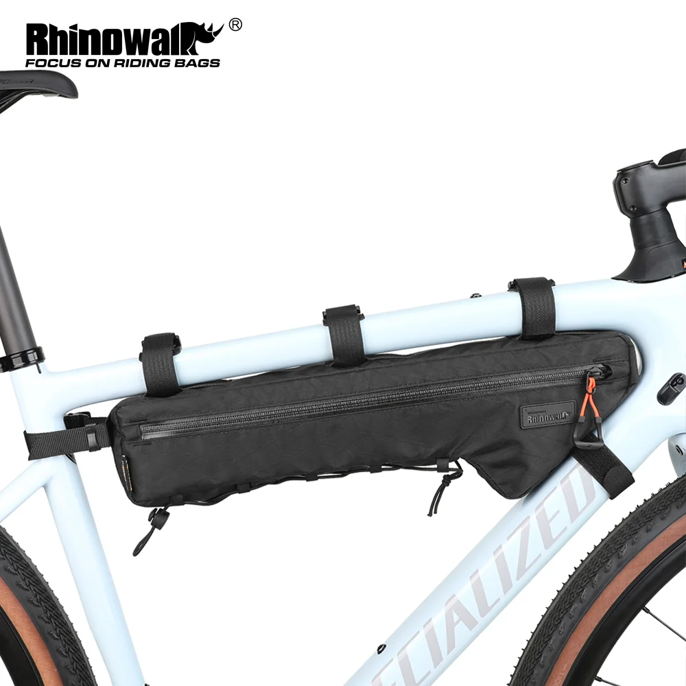 Borsa da telaio per bici Rhinowalk, borsa triangolare impermeabile per bicicletta, per MTB e bici da strada/gravel con lunghezza telaio superiore a 17 pollici