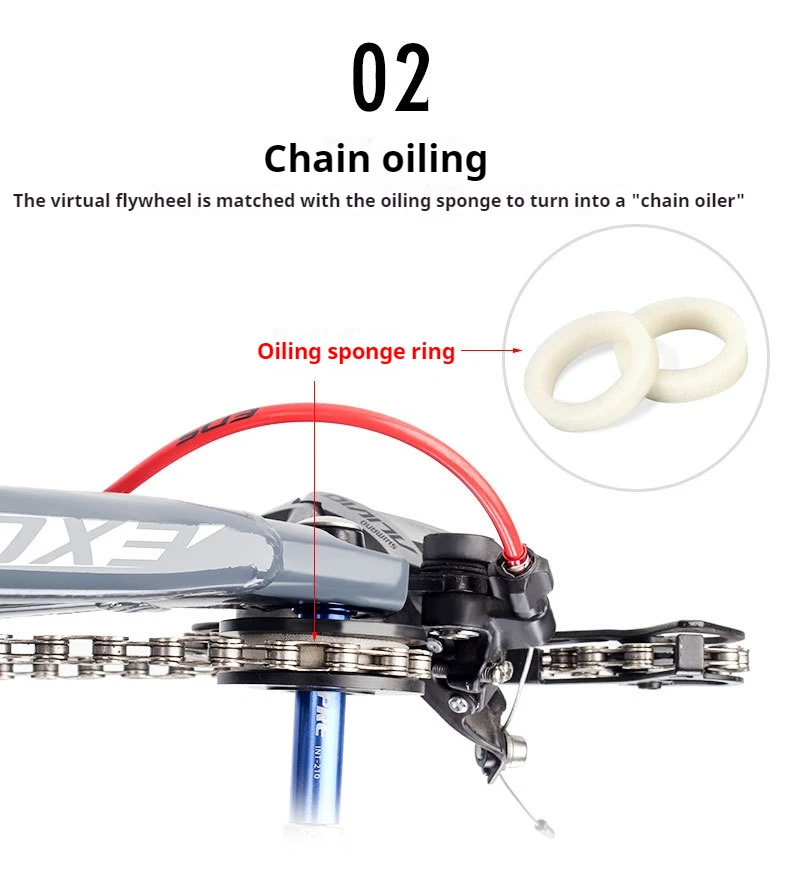 TOOPRE Kettenhalter Virtuelles Schwungrad Fahrrad Mountainbike Rennrad Kettenwaschhalter Spannwerkzeug – Detail 6