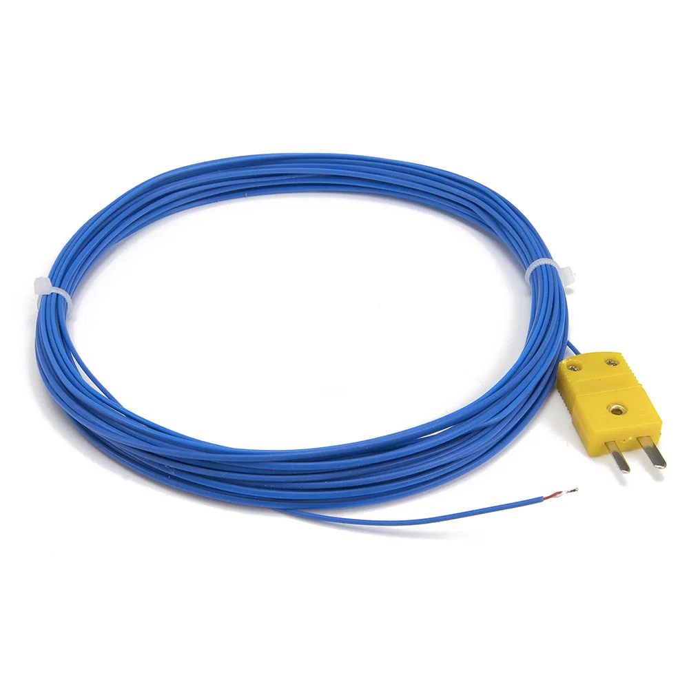 FTARW02 K type 10m PTEE cable wire head plug connection thermocouple temperature sensor