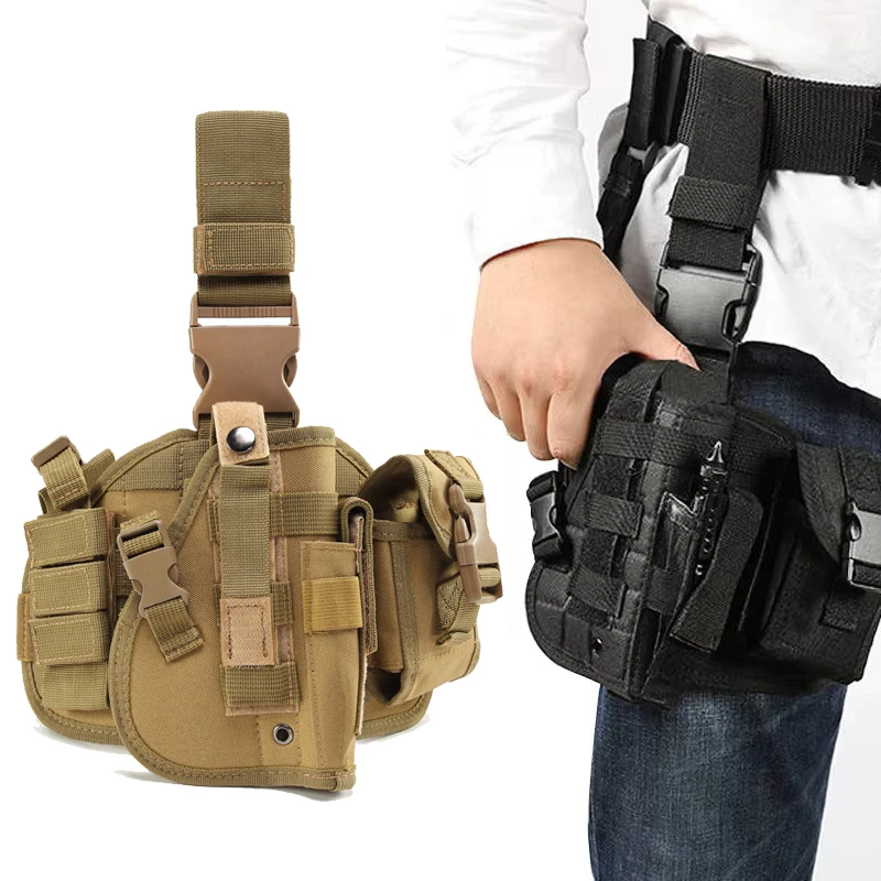 

Adjustable Waterproof Universal Drop Leg Gun Holster Right Handed Tactical Thigh Pistol Bag Pouch Outdoor Sprots Legs Harness