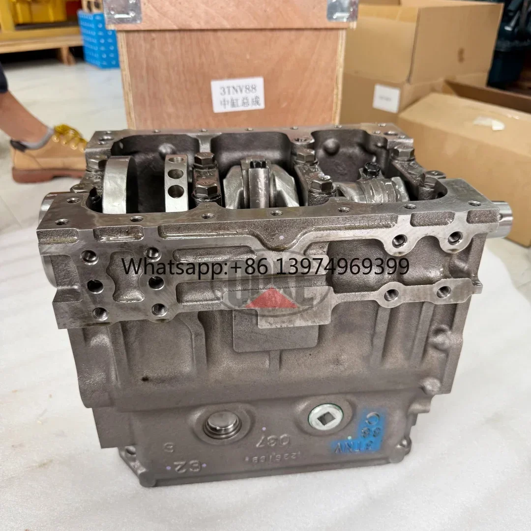 3TNV88 Short Block Assembly New Cylinder Block With Crank for Yanmar Mini Excavator Tractor Parts 3 Cylinder