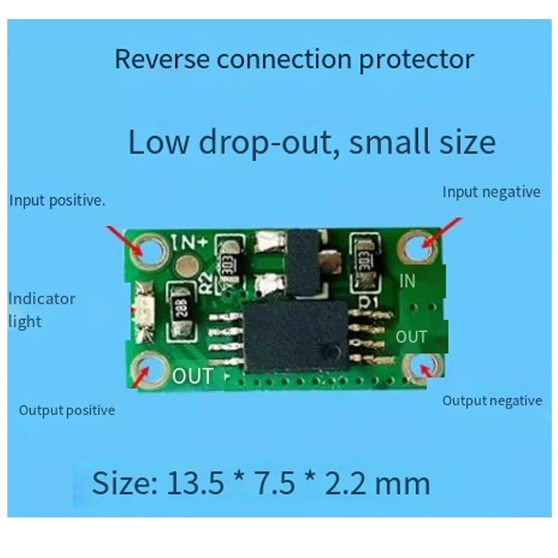 

B92B-для безопасной зарядки, защита от обратного хода, 10 шт., модуль защиты от обратного хода для предотвращения обратной полярности в электронных устройстве