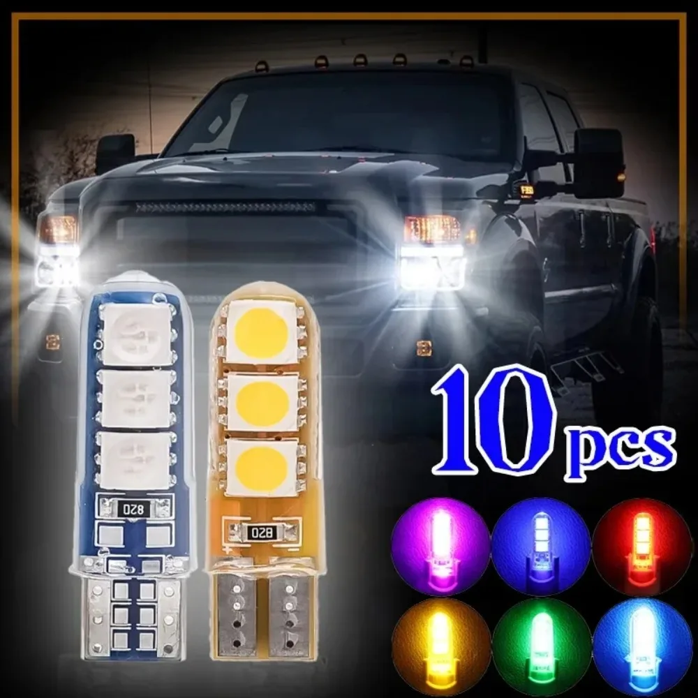 T10 LED Strobe Light Car Signal Lamp W5W Flashing Bulb Width Lighting Stroboscopic Clearance Indicator Night Safety Warning Lamp