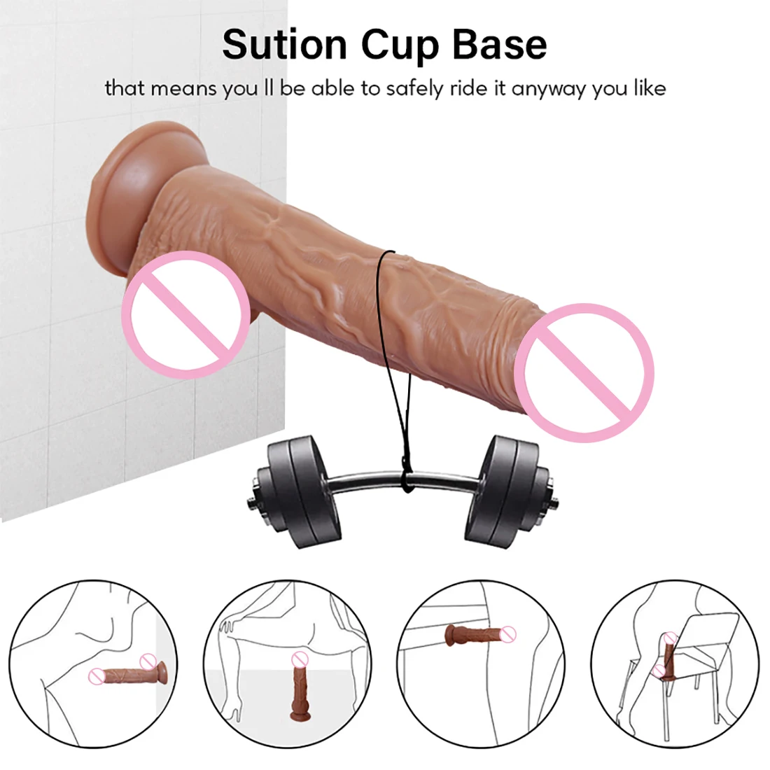 Huge Realistic Keel Dildos with Suction Cup Soft Skin Feeling Penis Thick Phallus Anal Plug Dick Sex Toys for Women Masturbation