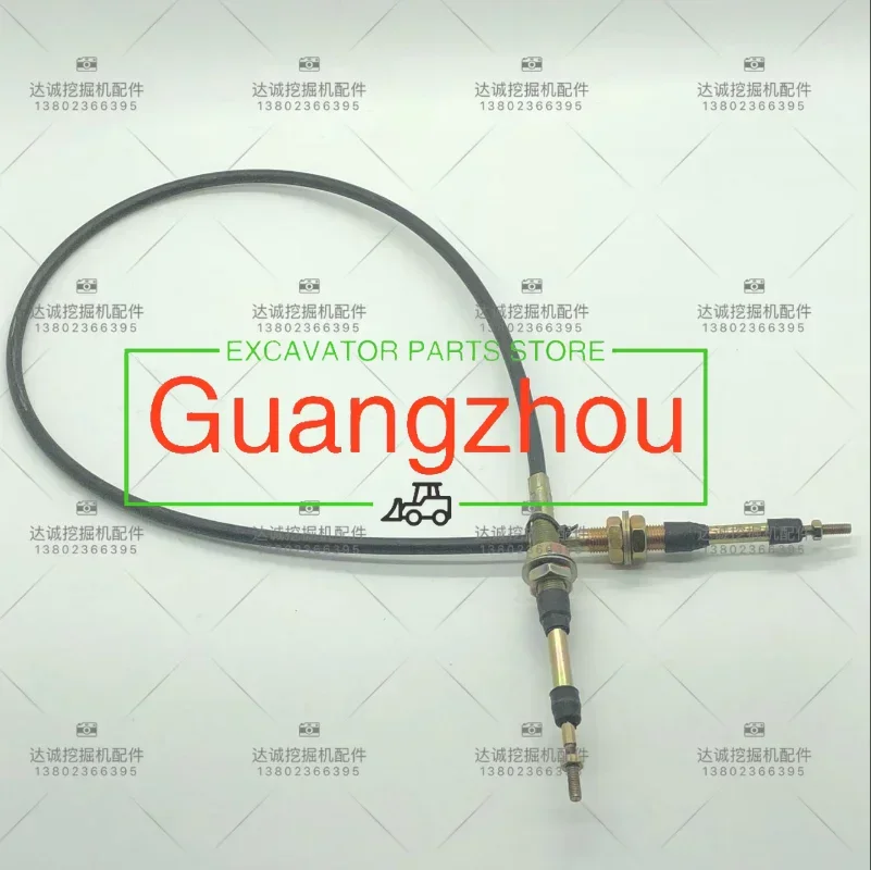 Excavator Accessories for Komatsu PC30 PC40 PC50 Traveling Accelerator Line Manual Accelerator Cable 6MM/8MM Fork Head