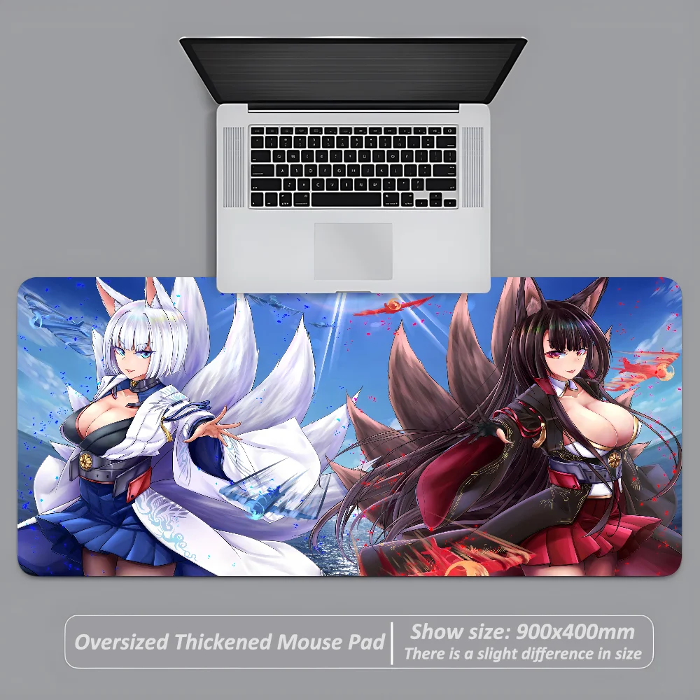 K-Kaga A-Azur L-Lane Mousepad Large Anti-Slip Mouse Pad Stitched Edges Mat Durable Desk Laptop Gaming​ Keyboard Pad XXL