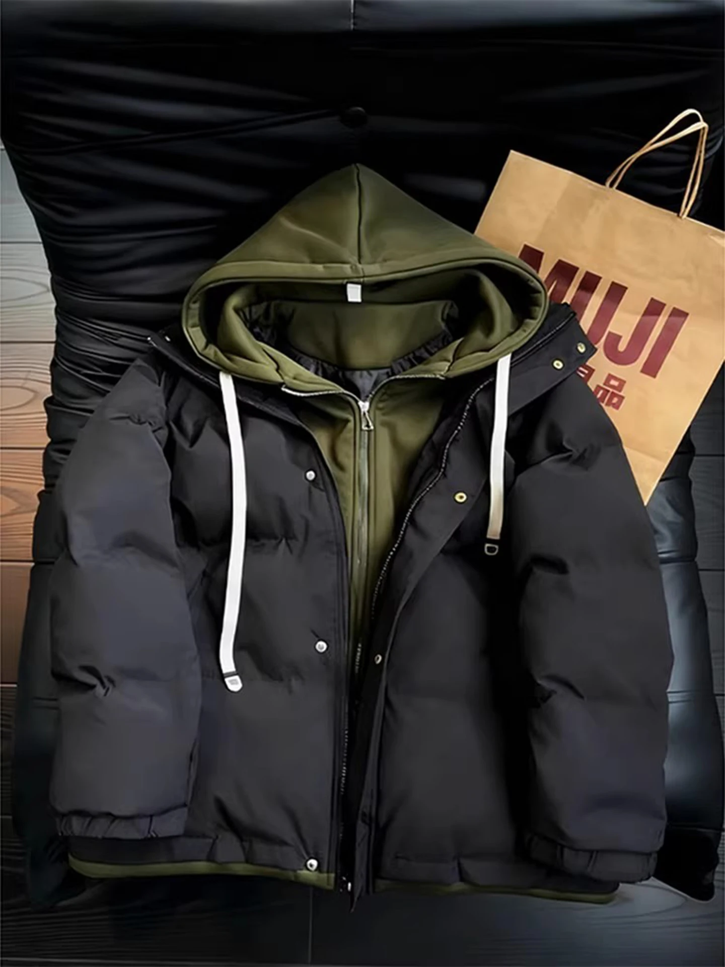 

Мужское хлопковое джето с капюшоном Cleanfit Thiened, осенне-зимнее теплое тяжелое цветное пальто Blo Bread Sle для пар