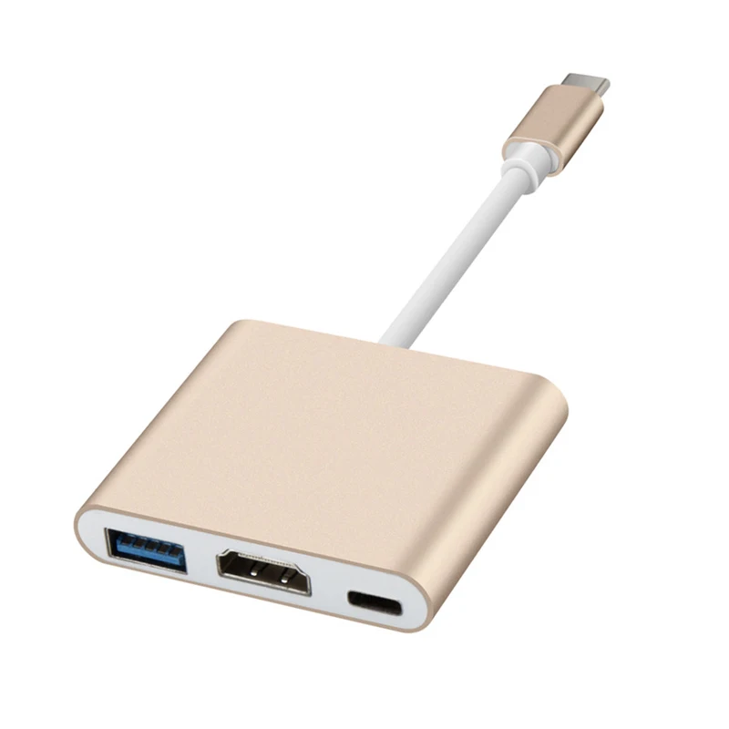 USB typ C 3.1 HUB na HDMI kompatybilny 4K USB C kobieta stacja dokująca wieloportowy konwerter wideo dla Macbook Air Pro XPS 13 15