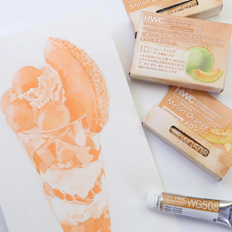 Акварельная краска Holbein Melon Orange Limited 2026 5 мл оригинальный тюбик гранулирующая для художников рисования художественные принадлежности