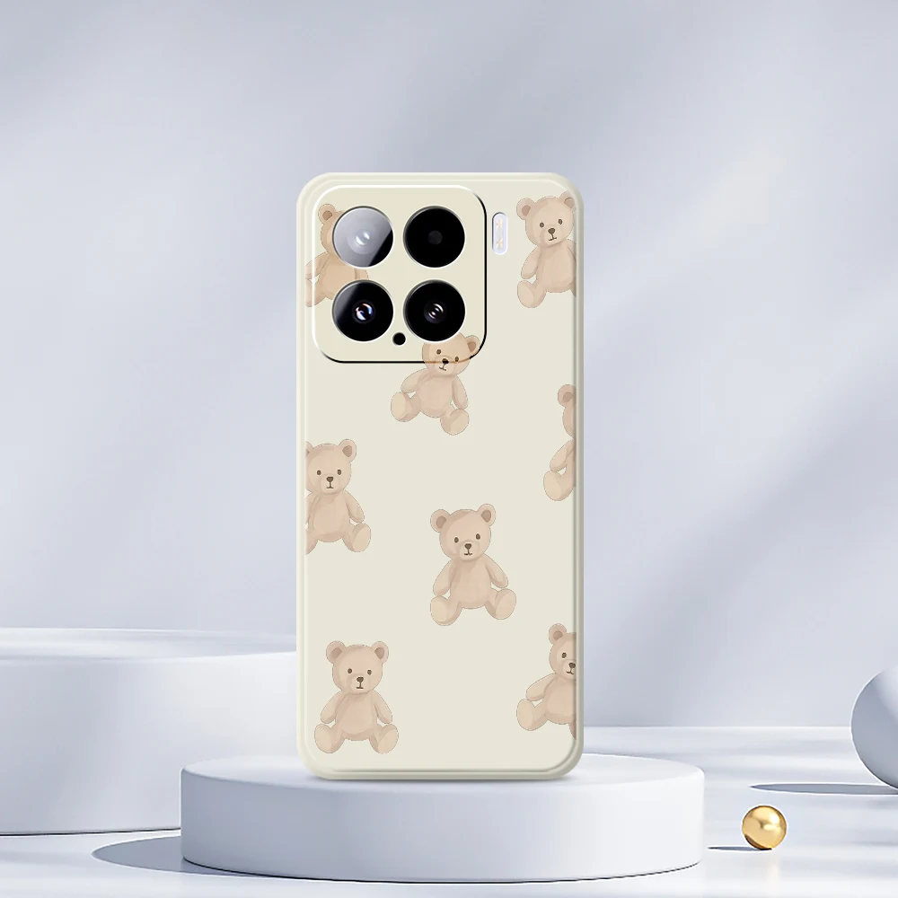 Bear Pattern Phone Case For Xiaomi Mi 15 Ultra Mi 14T 13T 12T 11T Pro Silicone Cover For Xiaomi Mi 13T Pro Mi 11T Pro Cases Capa