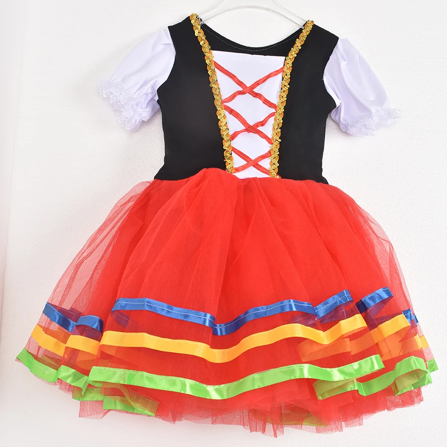 

New Girls Ballet Skirt Childrens Professional Ballet Costume Performance TUTU Skirt Fairy Puff Skirt Long Gauze S