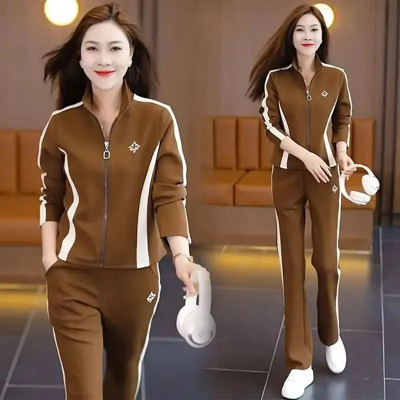 Women's Casual Sportswear Suit 2026 New Crop Top And Pants 2 Two Piece set Leisure Tracksuit Spring And Autumn Fashion Design
