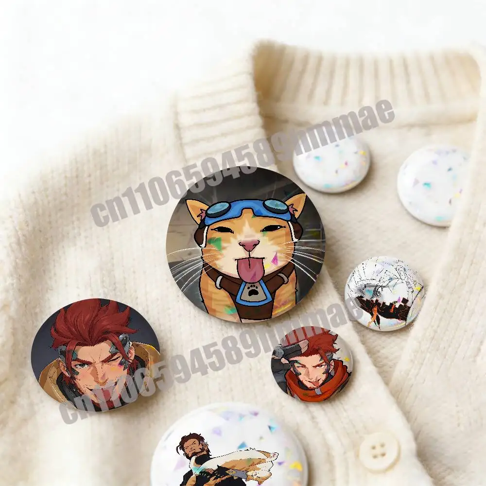 For Emre O-Overwatch Pins Insignia Badge Pin Cover Emblem Round Ornament 75mm Cosplay Brooch Button
