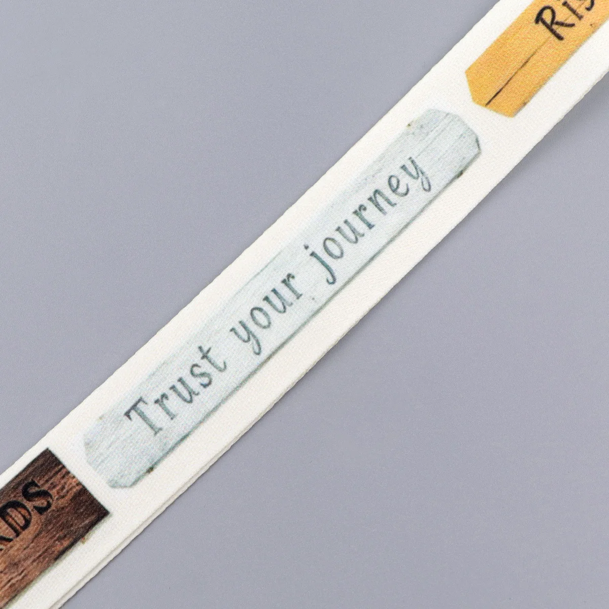 Vintage Trendy Zitat-Lanyard Halsband Schlüsselanhänger Landschafts-ID-Kartenhalter Ausweishülle Handy-Umhängeband Schlüsselring Zubehör – Detail 2
