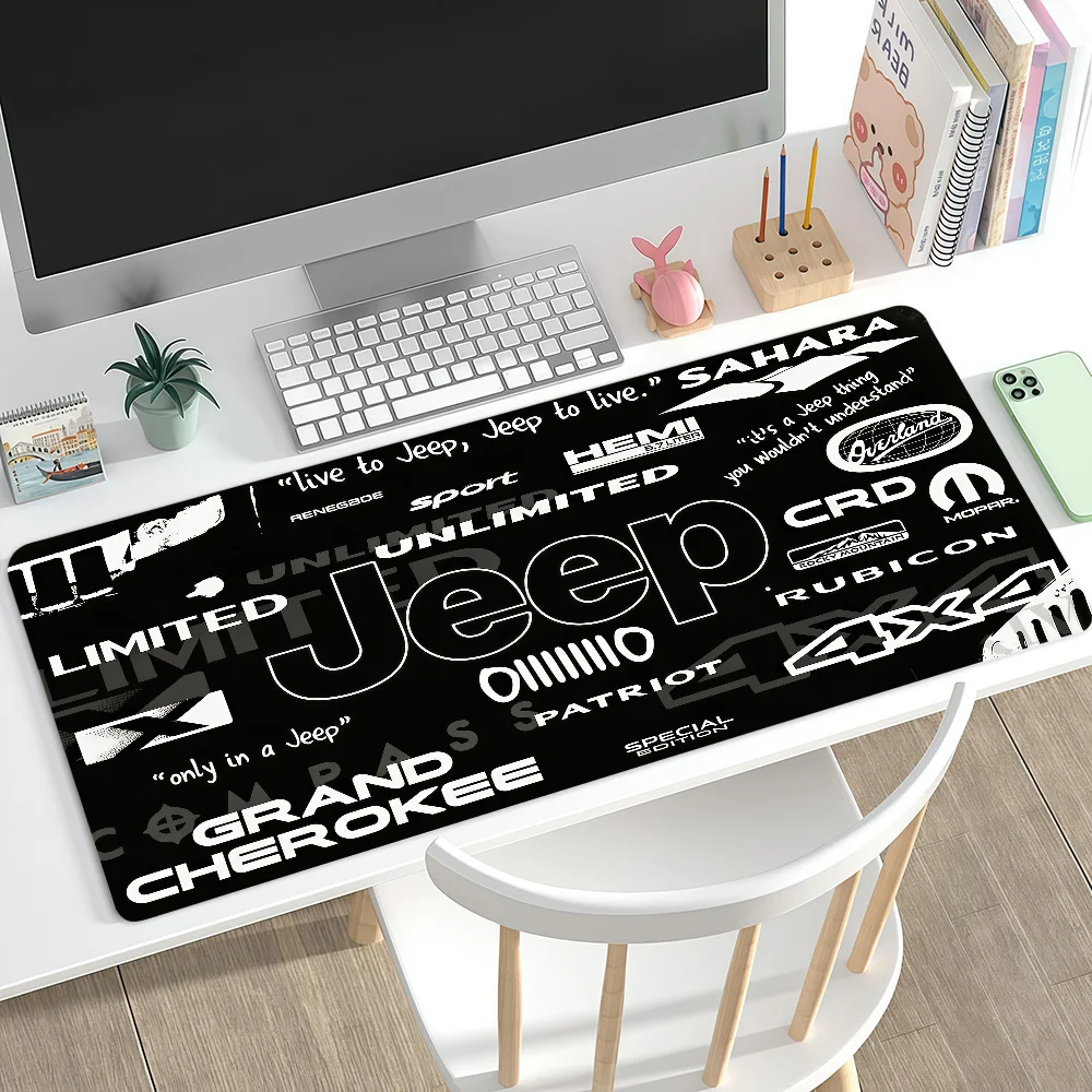 Logo J-jeep-p Mouse Pad Large Non-slip Lockedge Desktop Computer Desk Mat Keyboard Writing MousePad Office Gamer Student