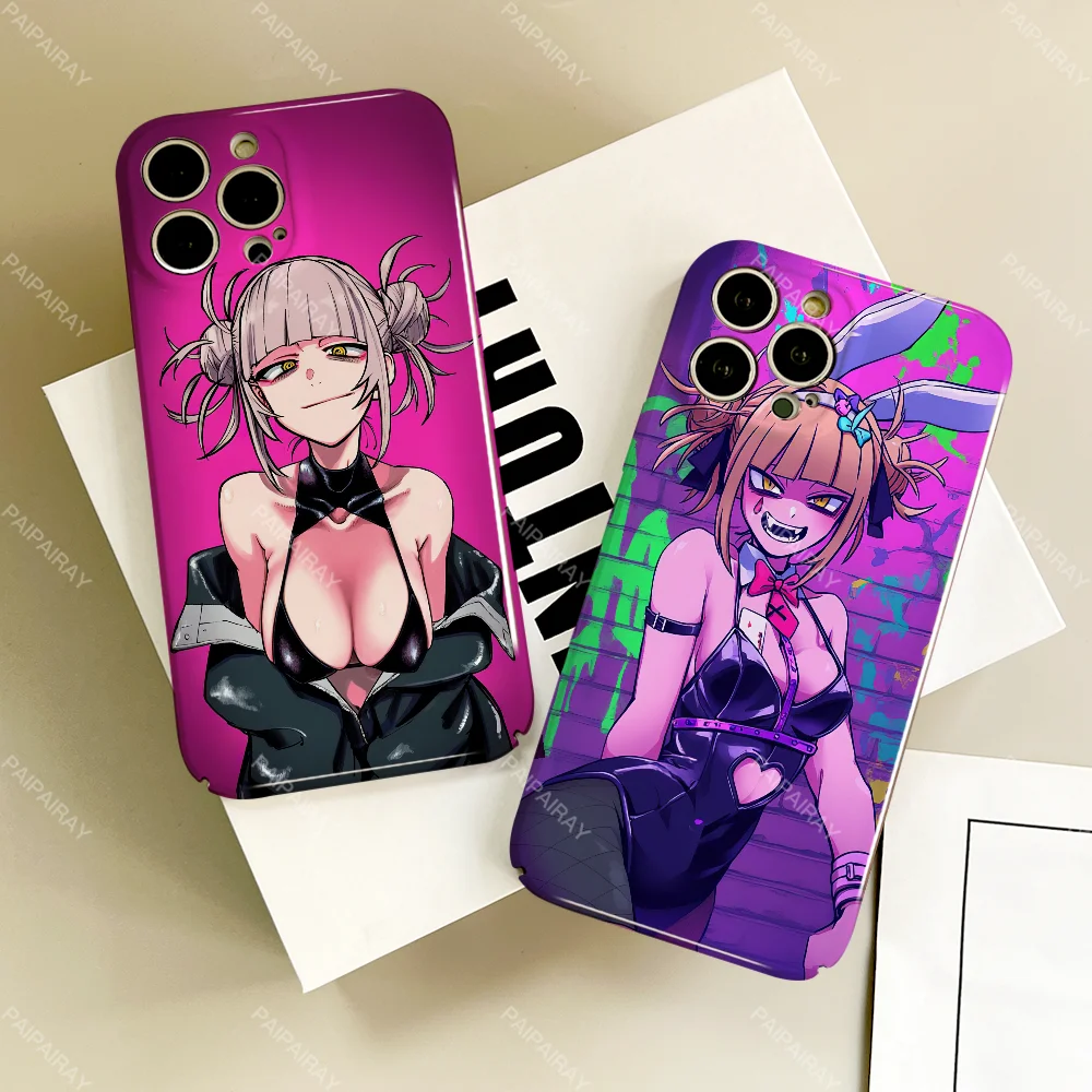 

M-My H-Hero A-Academia T-Toga H-Himiko Phone Case For IPhone 16 15 14 13 12 11 Plus Pro Max Mini Glossy HD Hard Cover Film Shell