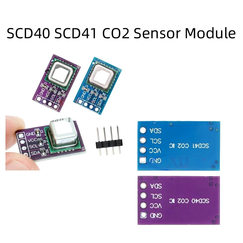 SCD40 SCD41 CO2 Gas Sensor Module High Precision Carbon Dioxide Temperature Humidity Detector I2C For Arduino Air Quality Monito
