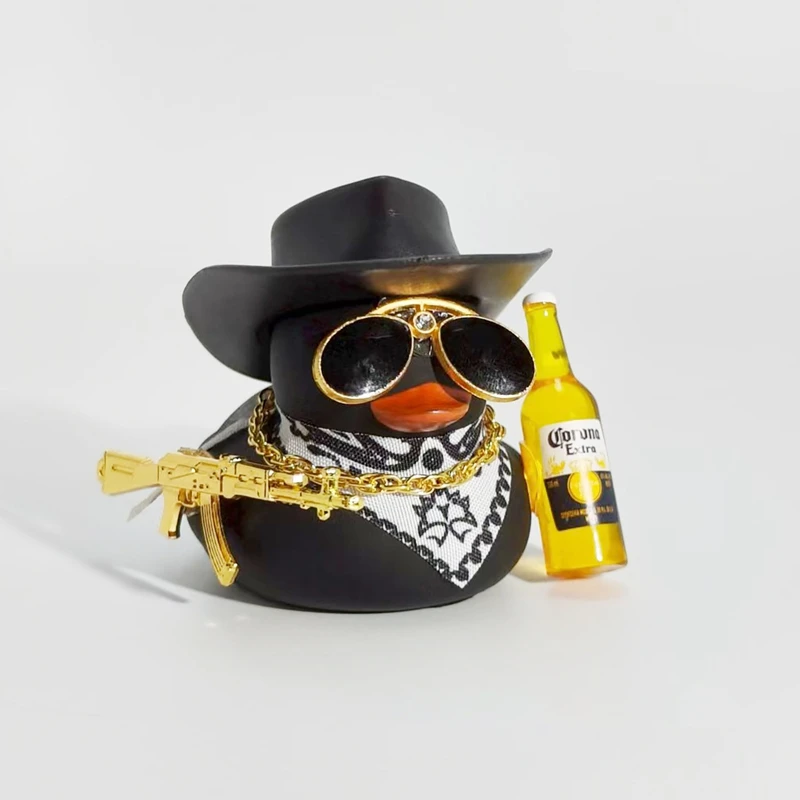 Cowboy Rubber Duck Car Ornament for Jeep Duck Car Dashboard Decorations Quirky Rubber Duck Car Accessories Funny Office Gifts