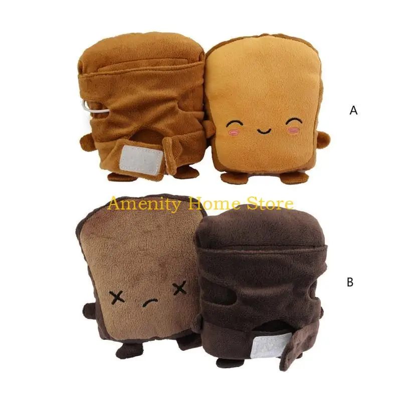 F26C USB Heater Gloves 1Pair Bread Hand Warmers Fingerless Gloves for Women and Children Winter USB Powered
