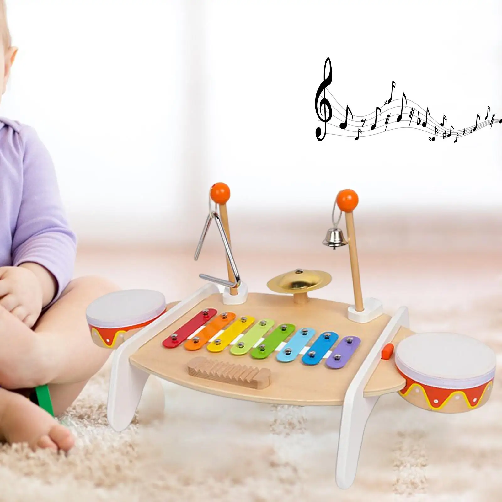 Portable Xylophone Toy Musical Instruments Sensory Musical Toy for Boys Kids