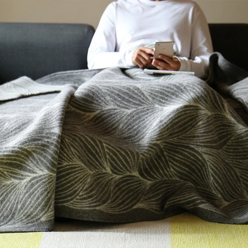 Wool blanket blanket knitted sofa nap blanket