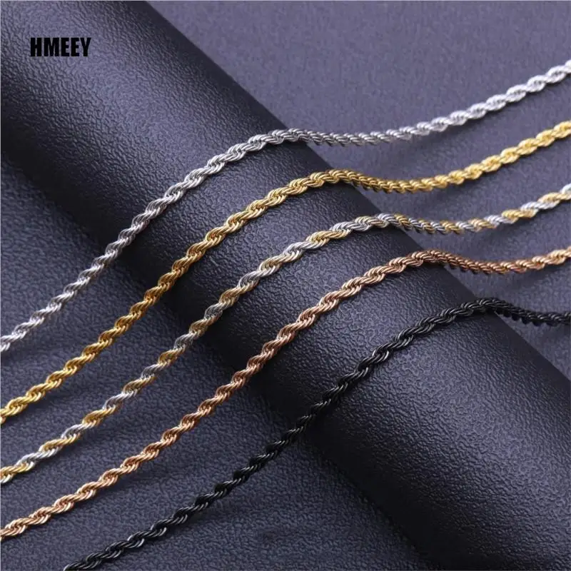 Hmeey Hot Selling Hip-Hop Stainless Steel Rope Chain Fashion Men And Women