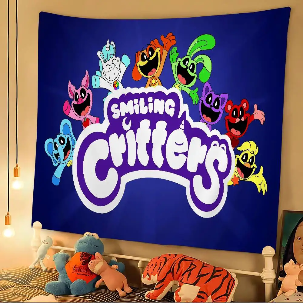 المخلوقات المبتسمة الكرتون معلقة البوهيمي نسيج ديكور المنزل الهبي البوهيمي الديكور العرافة الجدار الشنق ديكور المنزل