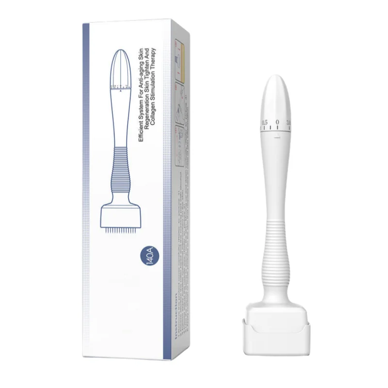 adjustable derma stamp microneedle 140 pins skin care beard growth scalp hair