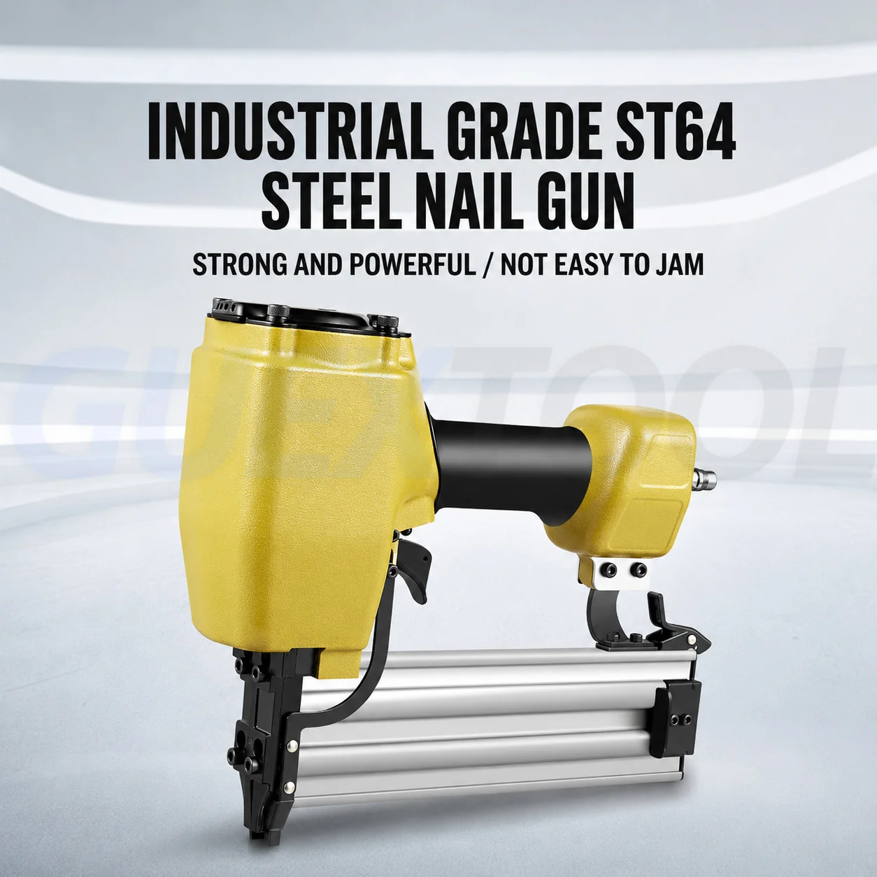 Pneumatic Steel Brad Nailer Gun ST64 Air Nail Gun Steel Row Nail Punching Groove Concrete ST38 Nail Shooting Gun woodworking