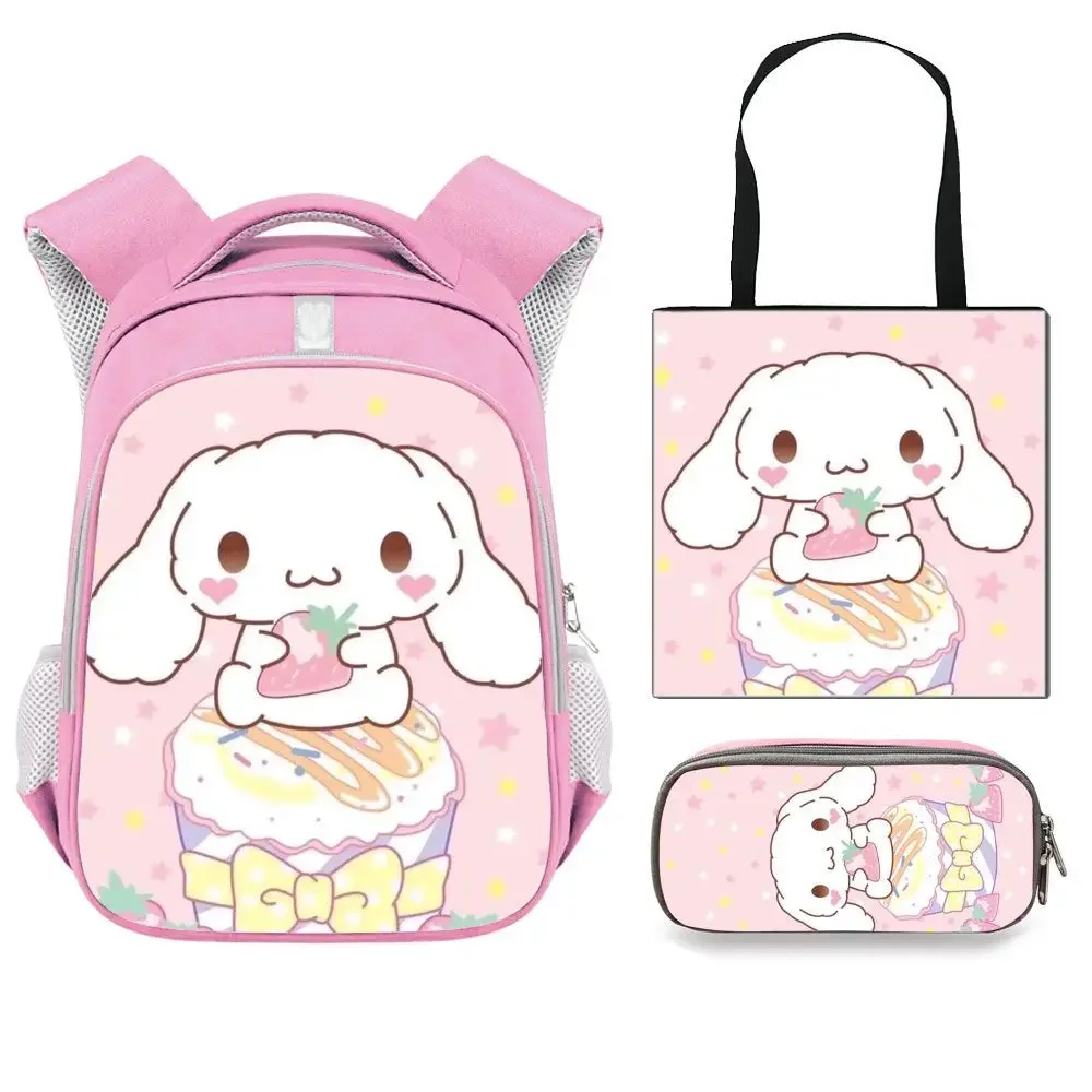 

Sanrioed Cinnamoroll Anime Cute Large Capacity Children Backpack Schoolbags Student Pencil Case Handbag Cartoon Shoulder Bag
