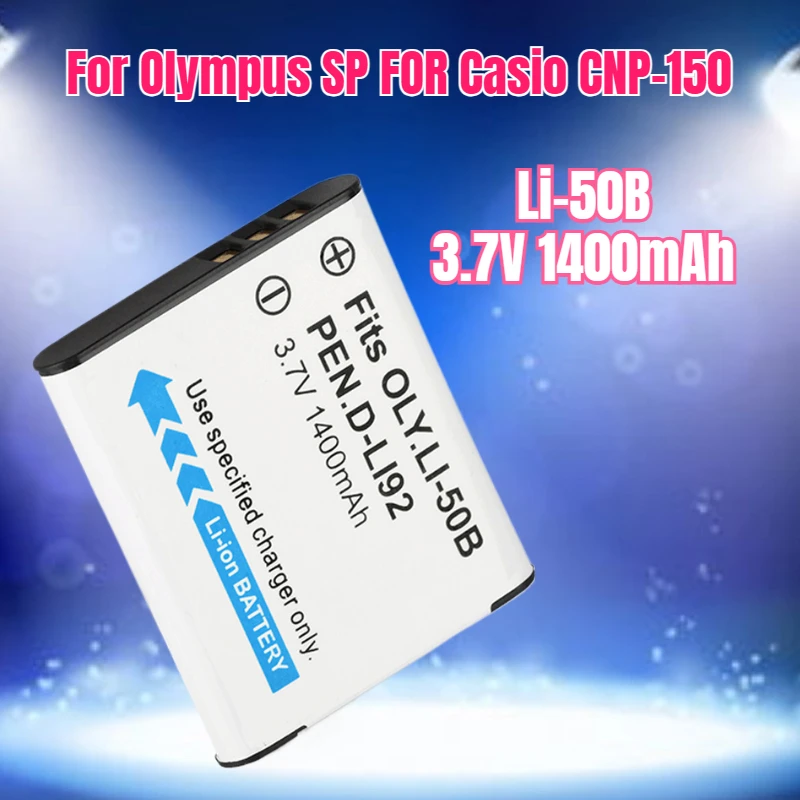 

High Quality 1400mah 3.7V LI-50B LI 50B Camera Battery for Olympus SP 810 U6010 U9010 SZ14 SZ16 D755 SZ30 for Casio CNP-150