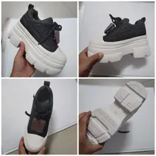 Women's Sneakers Platform Breathable Leather Shoes #4