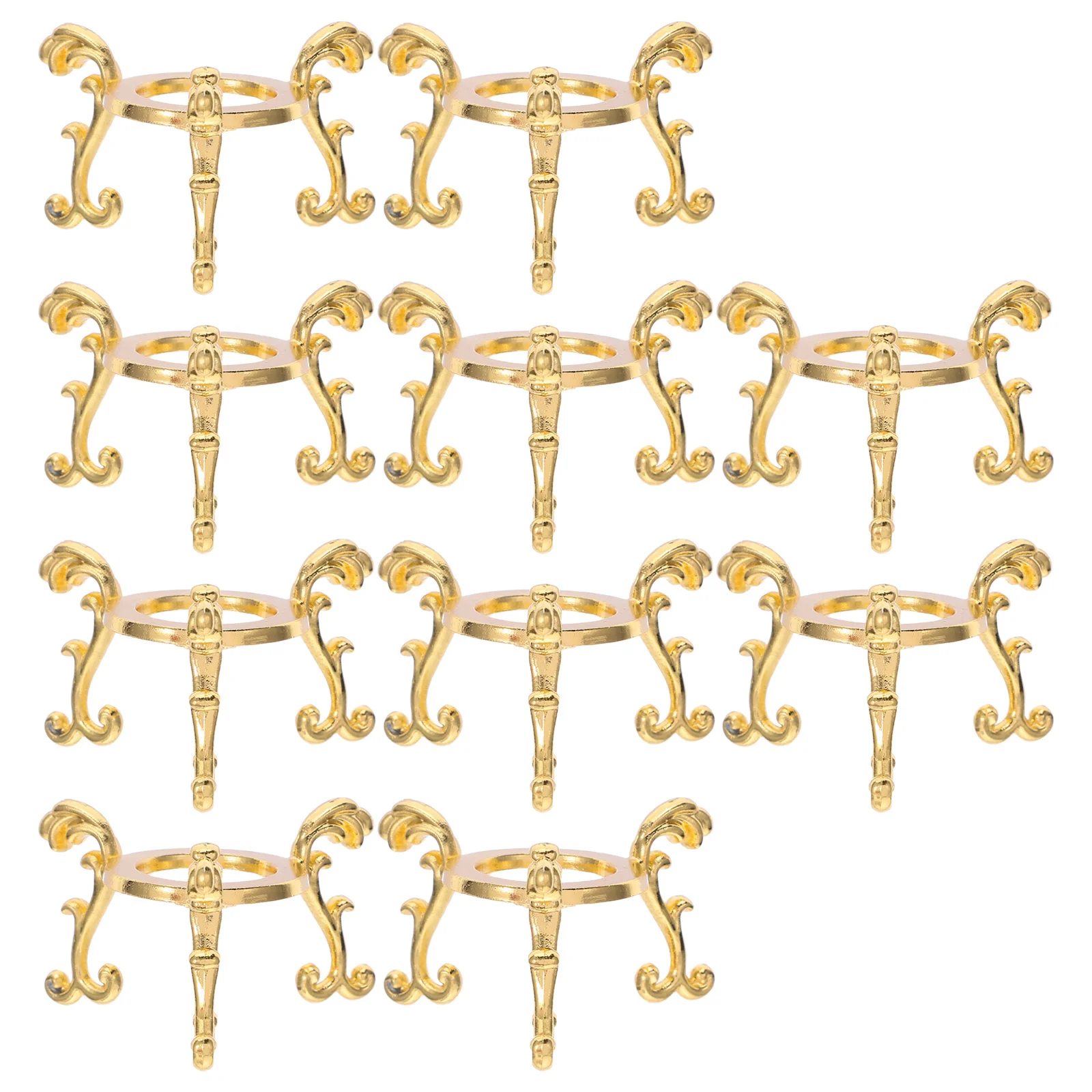 

10Pcs Crystal Ball Stand Metal Alloy Stable Display Holder Decorative Sphere Display for Living Room Bedroom Office Home Decor