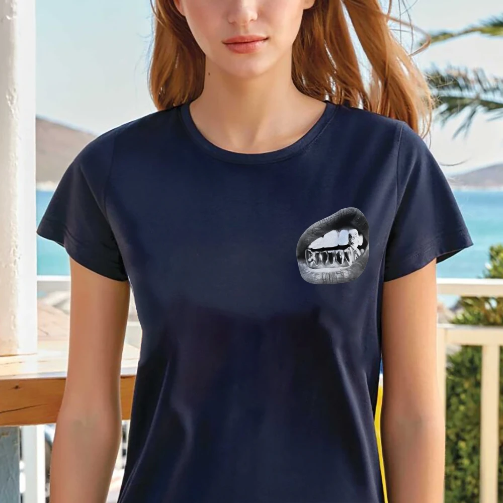 تي شيرت فم Y2k بشفاه كبيرة، ملابس صيفية قابلة للتنفس للجنسين Y2k للنساء والرجال، تي شيرت برسومات مرحة، ملابس الشارع