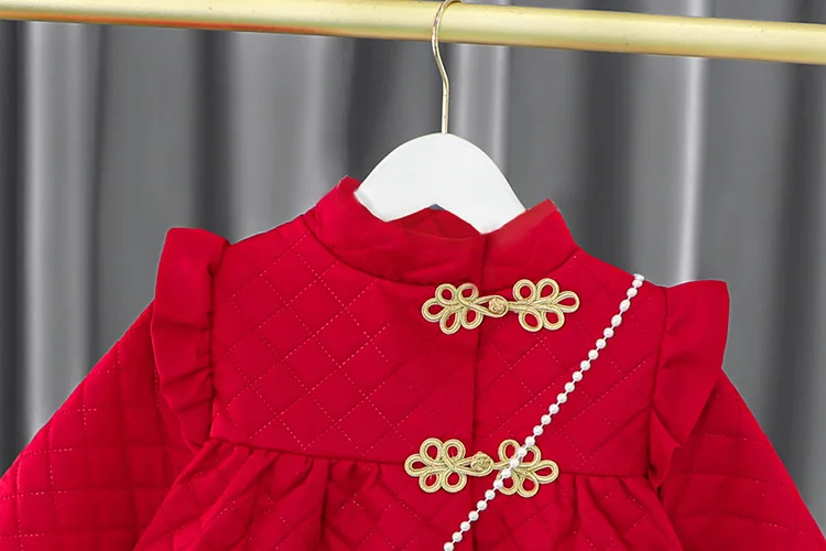 Chinese New Year Costume Baby Girls Children Chinese Style Dress for New Year