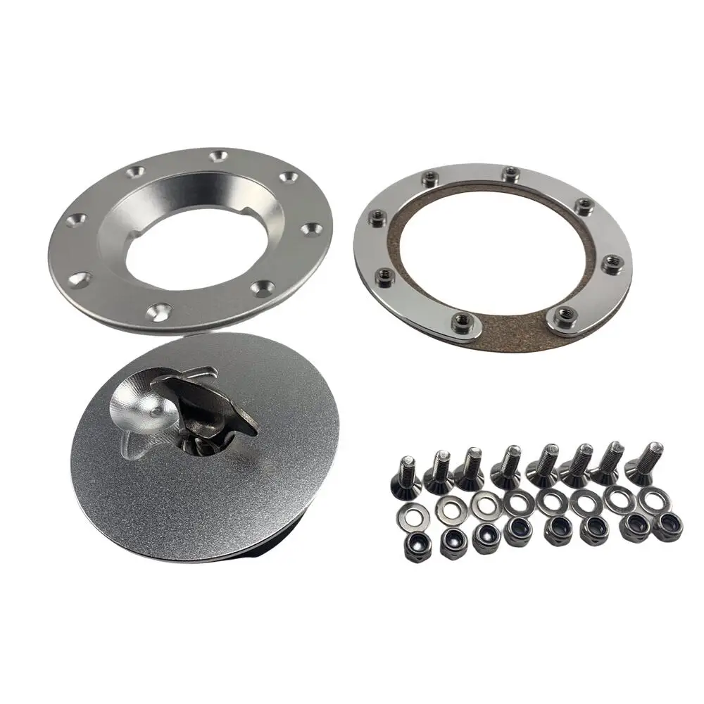 CNC Machining Racing Kart Parts 120mm Aluminum Billet Fuel Cap with Stainless Steel Wire EDM Accessory