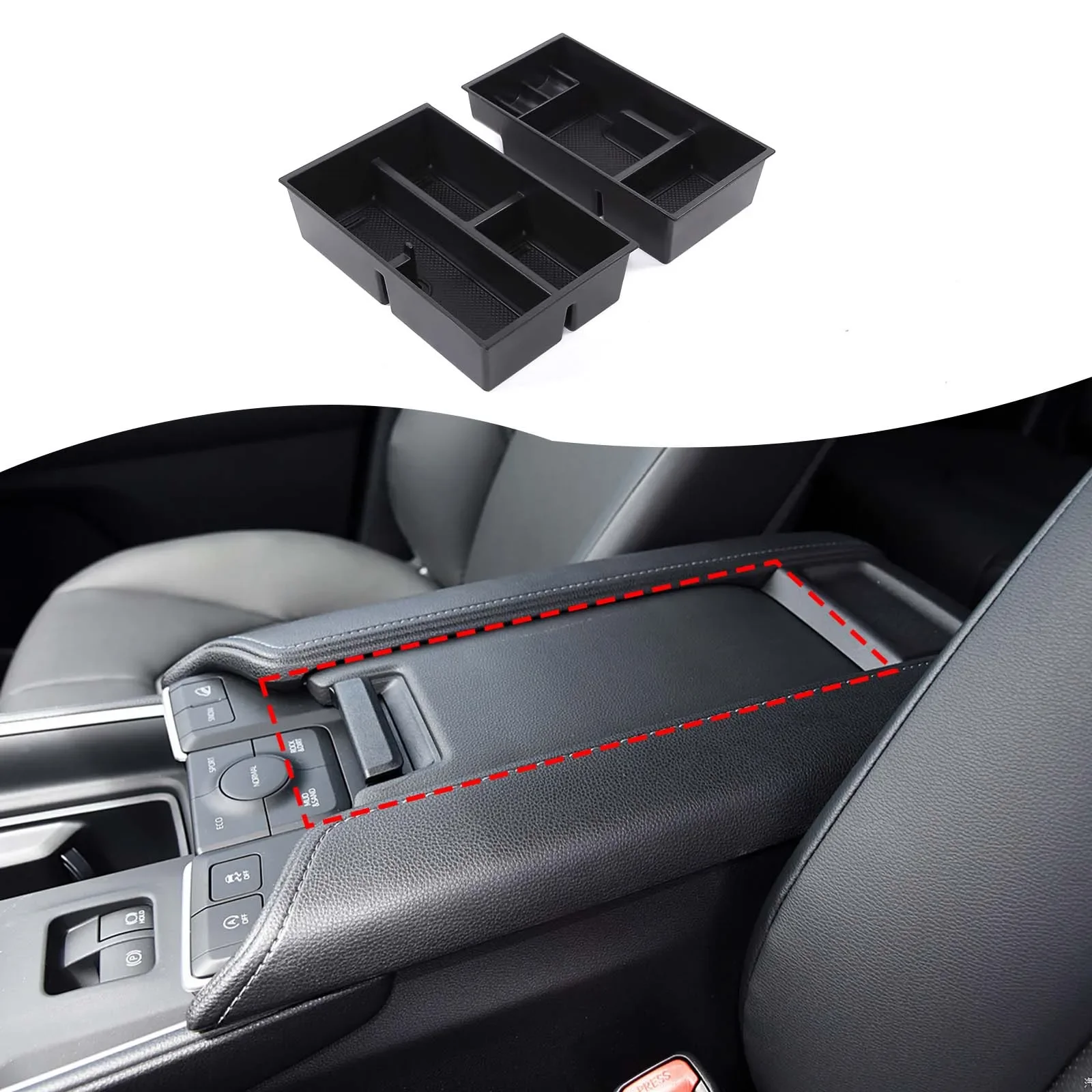 

For Toyota Grand Highlander 24-25 ABS Car Center Console Armrest Box Storage Storage Box Tray Organizer Interior Car Accessories