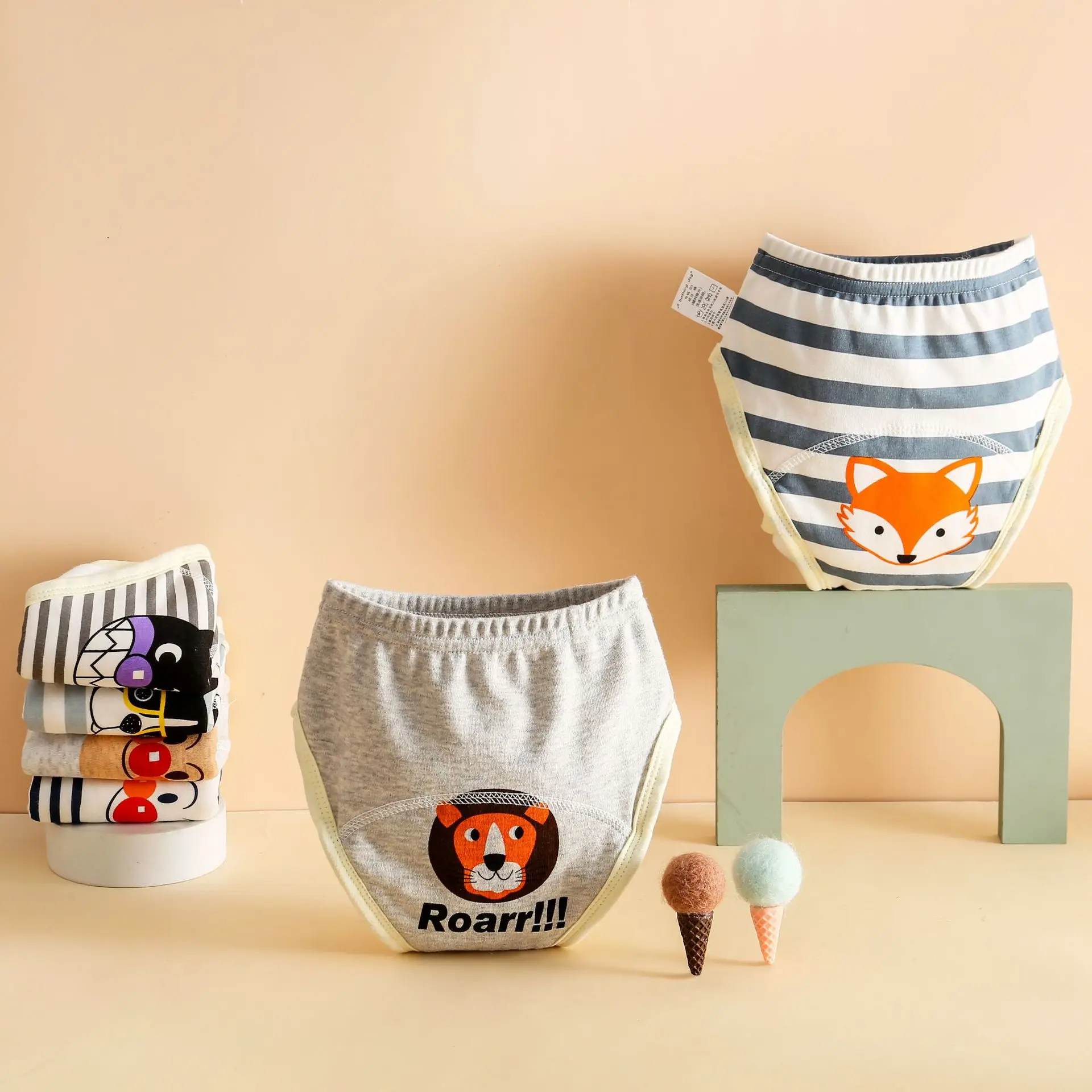 8 Layer Waterproof Reusable Cotton Baby Training Pants Infant Shorts Underwear Cloths Baby Diaper Nappies Panties Nappy Changin