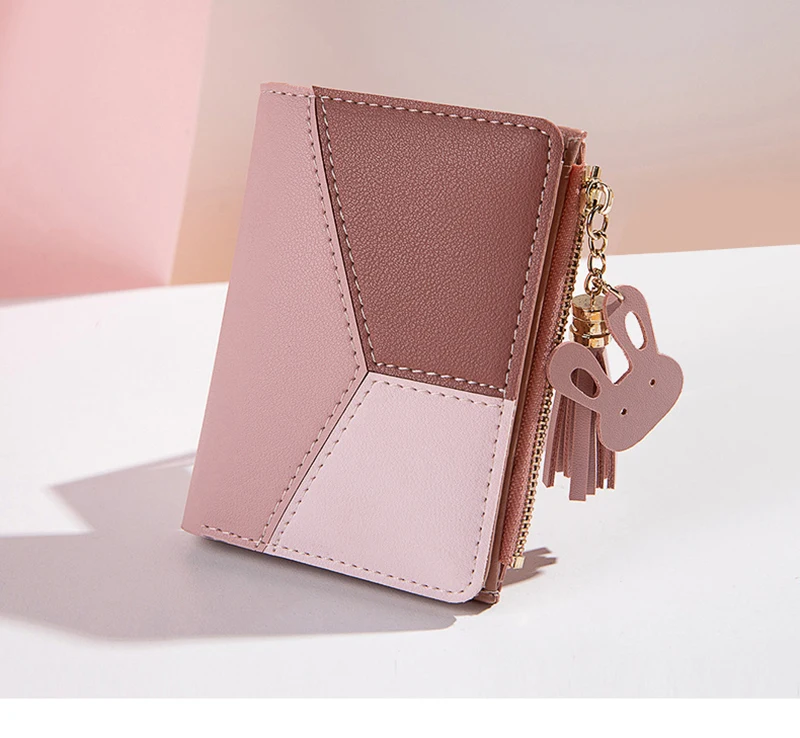 Luxus Marke frauen Brieftasche aus PU Leder Weibliche Karte Halter Geldbörsen Tragbare Damen Kleine Zipper Geldbörsen Mädchen Geschenk – Detail 4