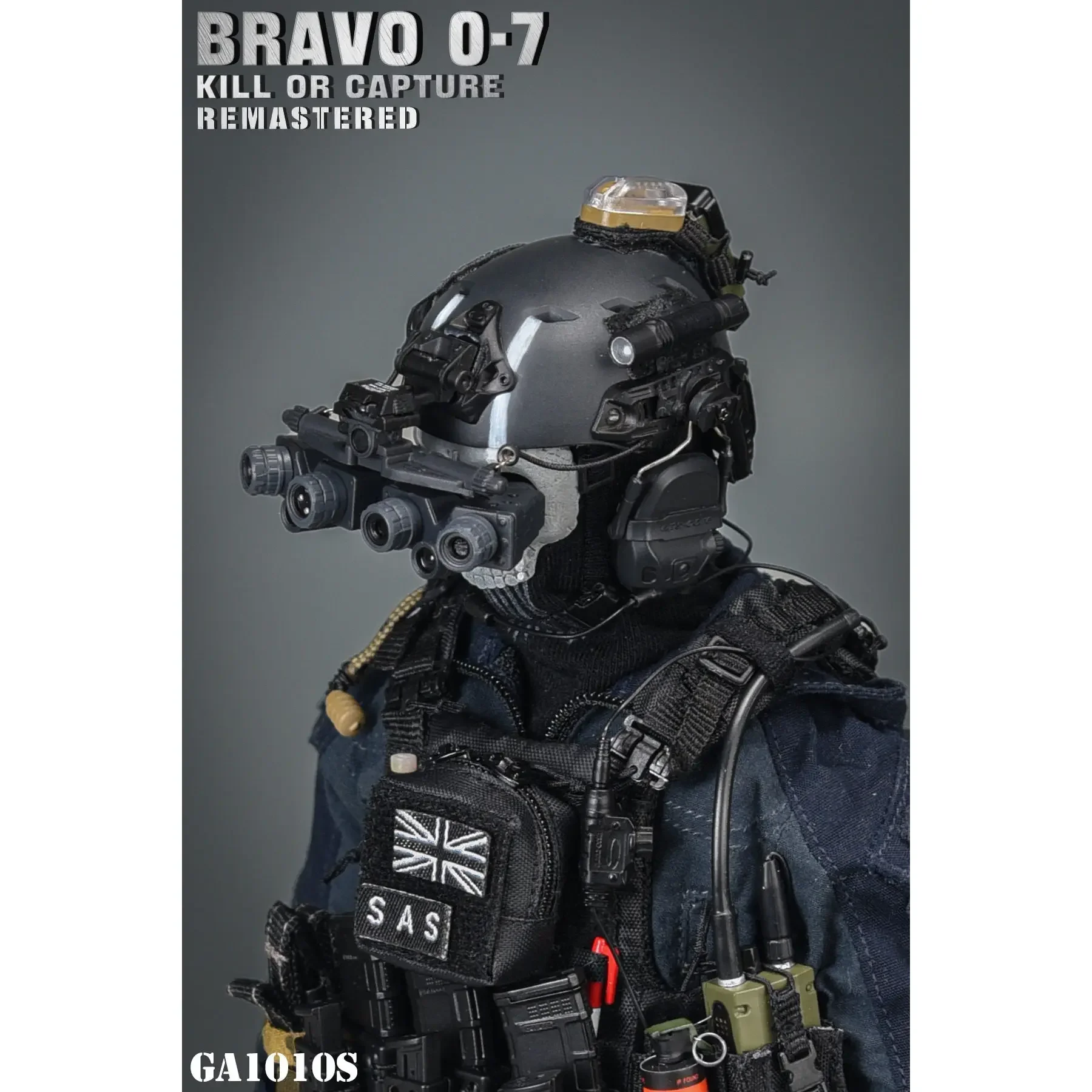 Fácil e simples GA1010S modelo de conjunto de soldado em escala 1/6 para 12 ''BRAVO 0-7 Night Battle Ghost