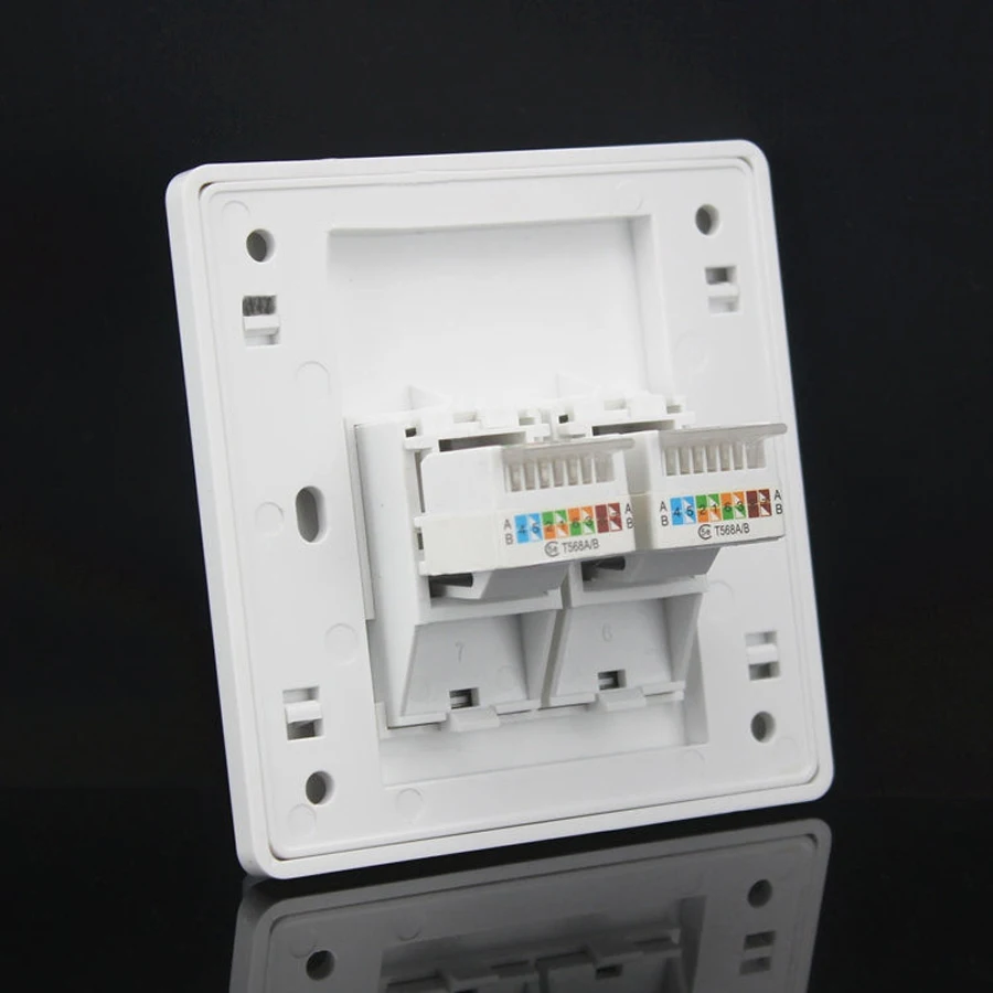 Imagem -03 - Painel de Parede para Computador Jack Modular Keystone Face Plate Faceplate Portas Cat5e Cat6 Rj45 86 mm Computador