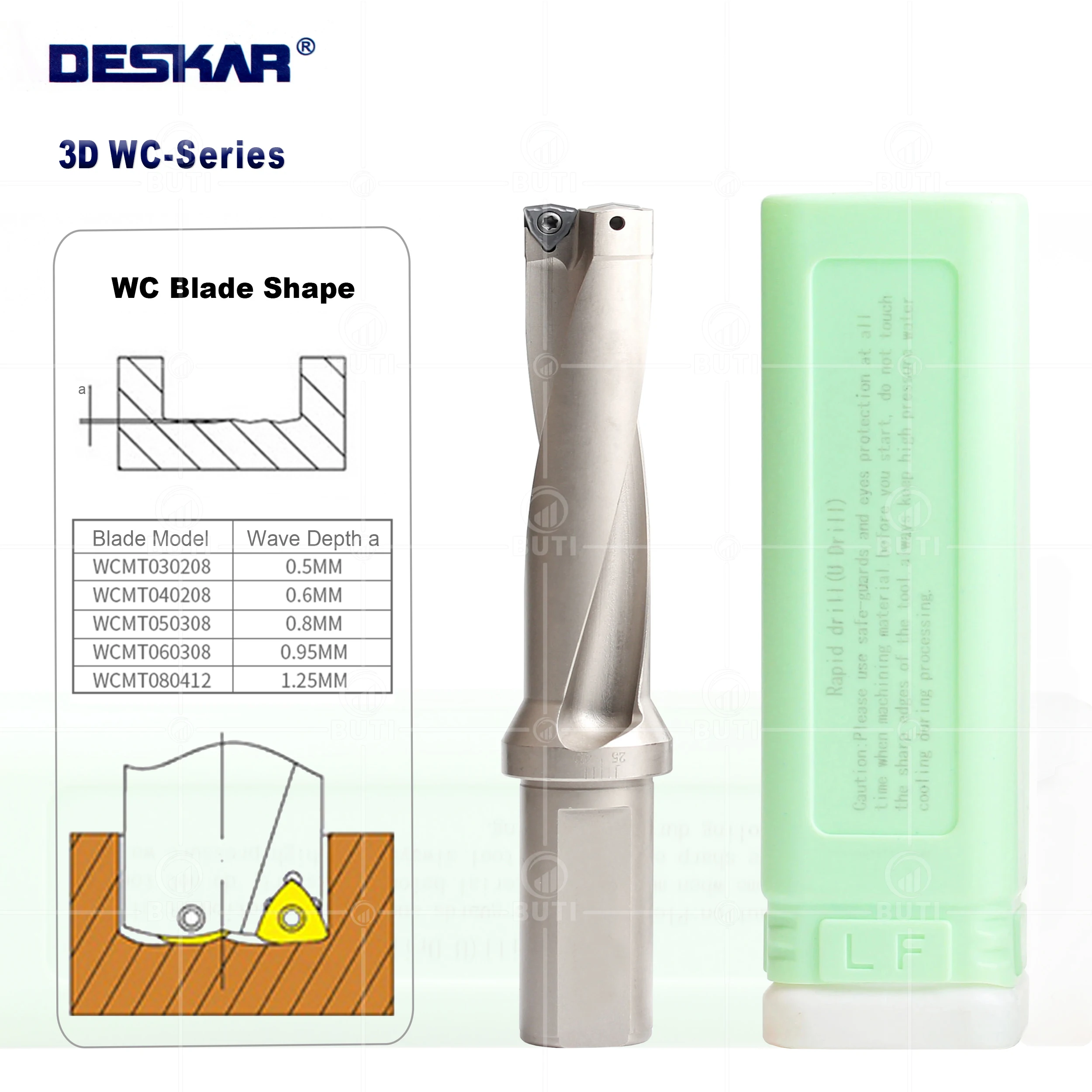 

DESKAR 100% Original 3D Fast U Drill 46mm-60mm Deep Hole Drill Suitable For WC Series Blade Mechanical Lathe Indexable Drill Bit